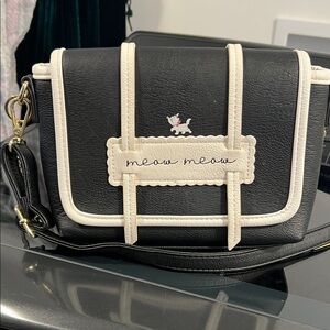 Loungefly Black and Cream Crossbody Bag